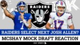 Raiders Select Will Levis AKA The Next Josh Allen | ESPN’s Todd Mcshay 2023 NFL Mock Draft Reaction