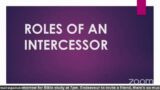 Roles of an intercessor