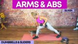 STRONG ARMS AND TIGHT ABS AT HOME WORKOUT // 55 Min Strength Training