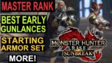 SUNBREAK  Gunlance Starter Guide – Level 6 Gunlances Early Armor to Use Rampage Decorations. MH Rise
