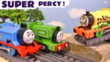 SUPER Percy To The Rescue Story with Thomas Trains and Funlings