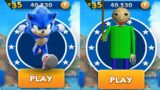 Sonic Dash vs Baldi Basics Run – Movie Sonic vs All Bosses Zazz Eggman – All 61 Characters Unlocked