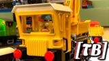 THE SPONGE-CRANE: Vintage Playmobil Construction Crane Train – G Scale Unboxing, Review, Running!