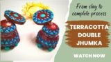 Terracotta Double Jhumka | Full Process Video #terracottajewellery