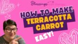 Terracotta pot carrot @blessingscrafttherapy