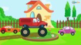 The Blue Police Car Hurry to the Rescue   Service & Emergency Vehicles Cartoons for children   Daily