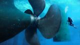 The Hypnotic Job of Cleaning Gigantic Propellers Underwater