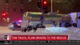Tow truck, snowplow drivers to the rescue