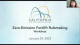 Zero-Emission Forklift Rulemaking Workshop