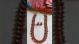 long Haram. #    Terracotta jewellery set.  # Heavy terracotta jewellery