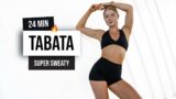 24 MIN SUPER SWEATY TABATA HIIT – Full Body Home Workout – No Equipment, With Tabata Songs