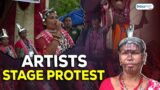 Artists staged protest