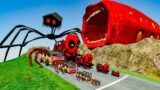 Big & Small Bus Eater vs Deadpool the Tank Engine vs DOWN OF DEATH | BeamNG.Drive