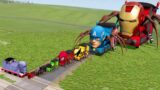 Big & Small Choo-Choo Avengers vs Thanos the Tank Engine Train | BeamNG.Drive