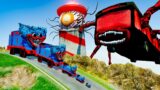 Big & Small Huggy Wuggy the Tank Engine vs DOWN OF DEATH | BeamNG.Drive