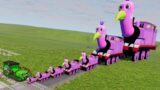 Big & Small Opila Bird the Train vs Choo-Choo Charles Jumbo Josh Train | BeamNG.Drive