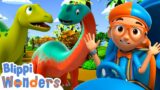 Blippi Learns About Giant Dinosaurs! | Blippi Wonders – Animated Series | Cartoons For Kids