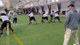 CU Buffs Offensive Line First Day of Spring Practice w/ Coach O’Boyle