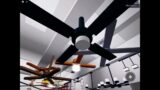 Ceiling fans in the furniture shop in the shopping mall