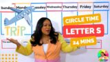 Circle Time with Ms. Monica – Songs for Kids, Art for Kids w/Meri Cherry – Letter S, Episode 8