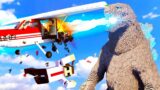 Crashing PLANES Into Godzilla – Teardown Mods Gameplay