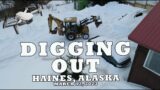 Digging Out – Luck to the Rescue – Caterpiller Backhoe – March 12 – 2023