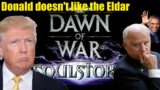 Donald Trump and Joe Biden try to play a game of Dawn of War