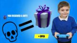 Every Fortnite Elimination My 9 Year Old Kid Makes i GIFT Him ANYTHING He Wants in The item Shop