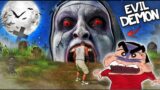 GTA 5 : Shinchan and Franklin Found Creature Monster in GTA 5 | HORROR BHOOT HAUNTED HOUSE GHOST