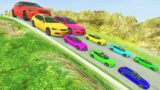 HT Gameplay Crash # 945 | Big & Small Cars & Monster Trucks vs Speed Bumps vs DOWN OF DEATH Fail