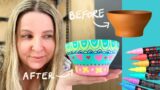 How to Upcycle Terracotta Pots with Paint & Posca Pens / Eclectic, Maximalist aesthetic Planter