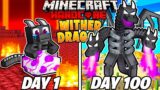 I Survived 100 Days as a WITHER DRAGON in HARDCORE Minecraft!