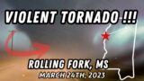 Massive Tornado hits Rolling Fork, MS : INSANE CLOSE RANGE [4K]