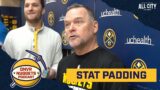 Michael Malone reacts to Kendrick Perkins calling Nikola Jokic a "stat padder"