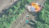 Modified Drones Ukrainian Troops Drop Bombs above Russian artillery forces in Kherson