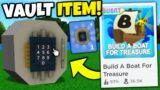 *NEW* VAULT CODE ITEM!! (RB Battles) | Build a boat for Treasure ROBLOX