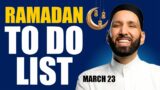 New | Ramadan To Do List  2023- Omar Suleiman