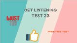 OET Listening Sample Test For Nurses| Test 23|Candice May| OET 2.0 Listening Practice Test