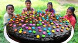 OREO CHOCOLATE CAKE | Giant Oreo Cake Recipe | Oreo Biscuit Cake | Village Fun Cooking