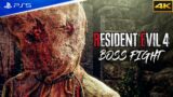 (PS5) RESIDENT EVIL 4 REMAKE – Killing Super Salvador Boss (4K 60FPS)