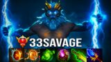 THE MOST SCARIEST THUNDER STRIKE [ Zeus ] 33SAVAGE – BRUTAL DAMAGE – DOTA 2 GAMEPLAY