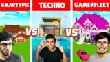 Techno Gamerz vs YesSmartyPie vs GamerFleet – Minecraft Modern House Build Challenge