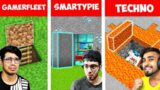 Techno Gamerz vs YesSmartyPie vs GamerFleet – Minecraft Secret Base Build Challenge