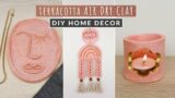 Terracotta Air Dry Clay DIY Decor –  Abstract Face Jewelry Dish, Tea light Holder & Wall Hanging