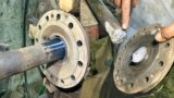 The Process of Joining Two Pieces of a Broken Rear Axle Shaft || Pk Discovering Technology