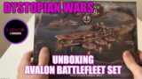 Unboxing Dystopian Wars –  Avalon Battlefleet Set