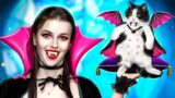 Vampire Saved a Pregnant Cat From Street! / Parenting Lifehacks!