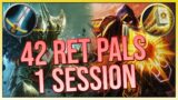 WE FOUGHT 42 RET PALADINS IN 1 SESSION (Fury 3v3 Arena) – WoW Dragonflight 10.0.7 Warrior PvP
