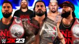 WWE 2K23 – Roman Reigns vs Sami Zayn vs Solo Sikoa vs Jey Uso vs Jimmy Uso (Full Match)
