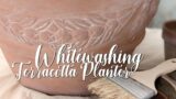 Whitewashing a Terracotta Planter